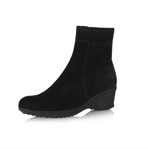 LA CANADIENNE |  Finley Booties Black Suede Sz 6.5